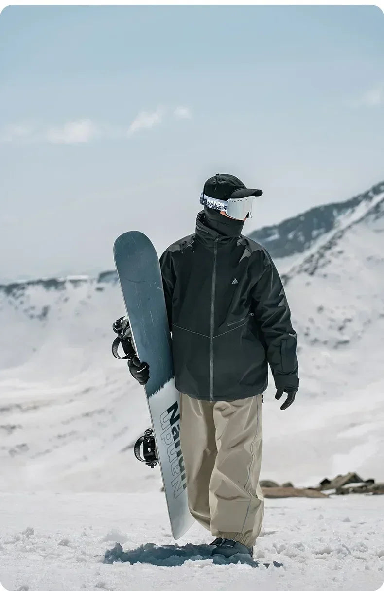 Windproof Baggy Snowpants Khaki