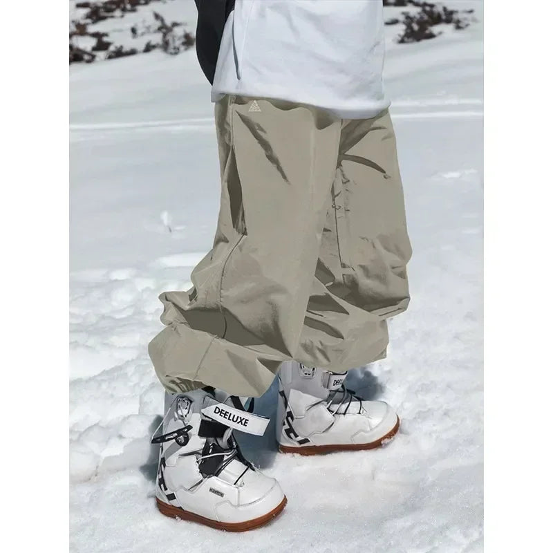 Windproof Baggy Snowpants Khaki