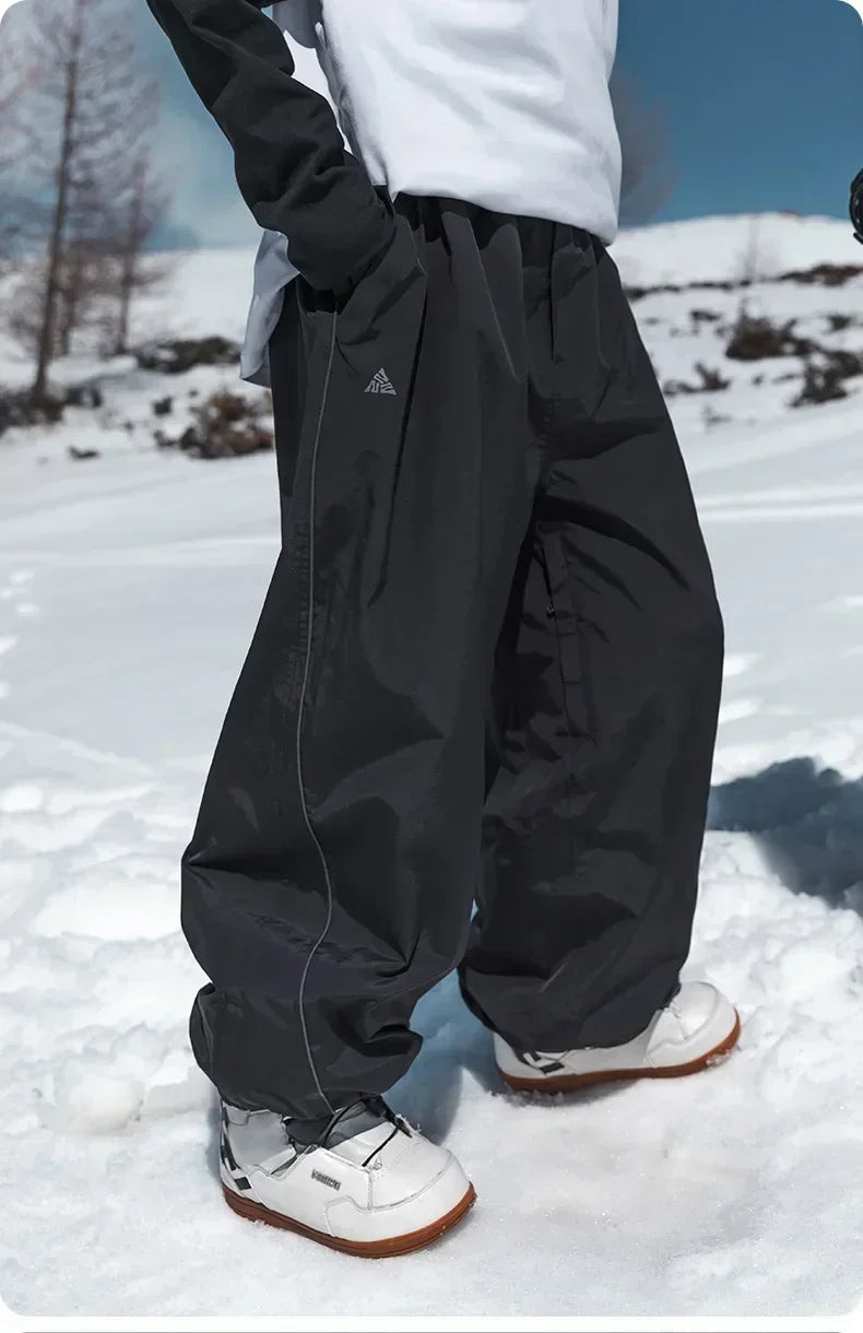 Windproof Baggy Snowpants Black