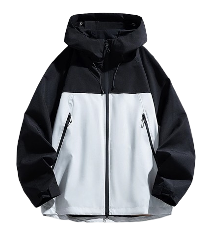 Windproof Ski Jacket Black/White