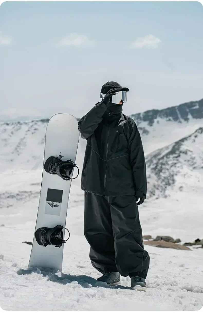Windproof Baggy Snowpants Black